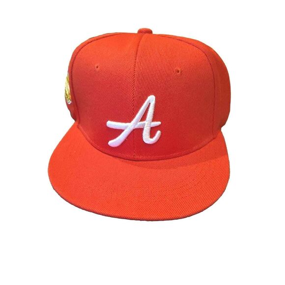 Atlanta Braves Red Baseball Hat Cap Los Angeles AR Sports 1988 New Very Good - Picture 1 of 6